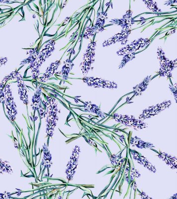 Tapete Lavendelblüten auf violettem Hintergrund