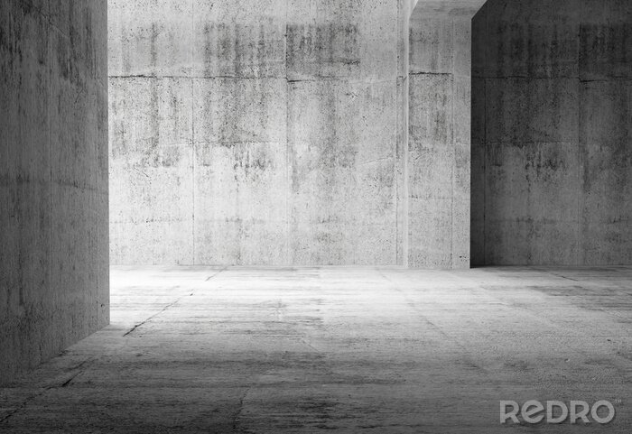 Sticker Leerer Betonraum