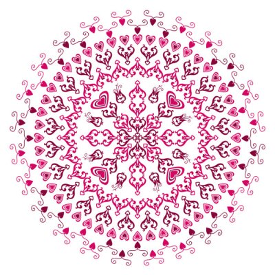 Sticker Lila runden Rahmen