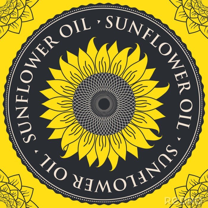 Sticker Logo mit Sonnenblumenöl