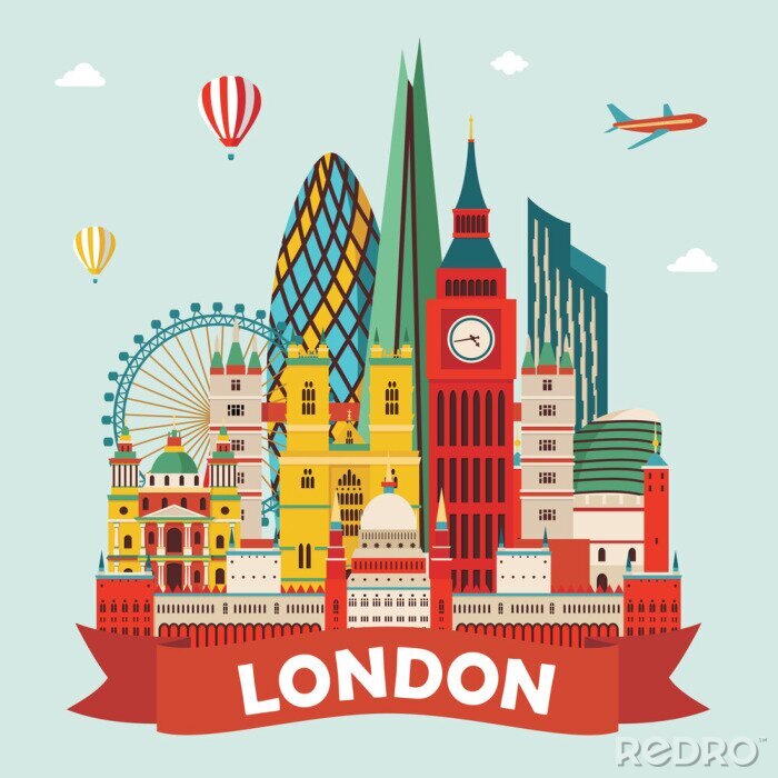 Sticker London. Abbildung