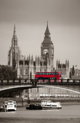 London auf Illustration in Sepia