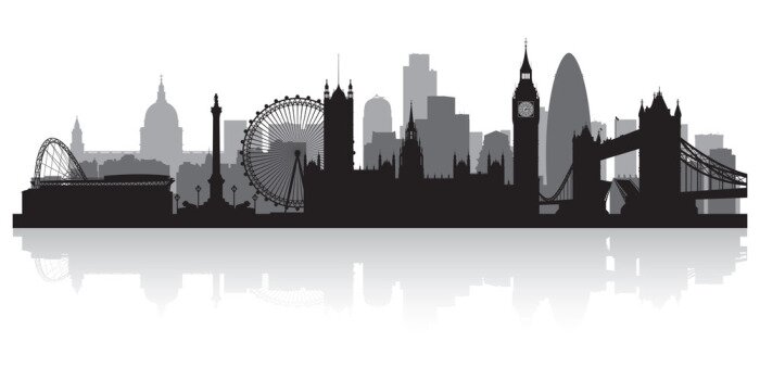 Sticker London Skyline Silhouette