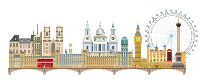 Sticker London skyline vector 6