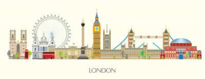 Sticker London skyline vector 7