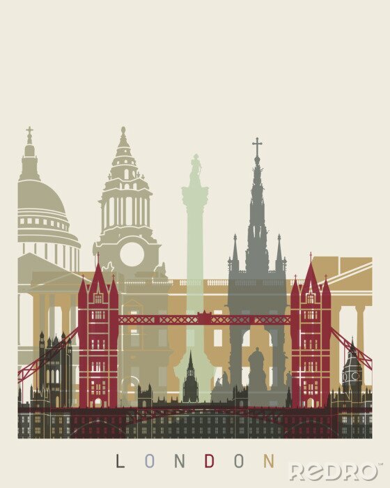 Sticker London-Skylineplakat