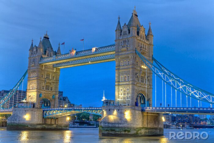 Sticker Londoner Ansicht von Tower Bridge