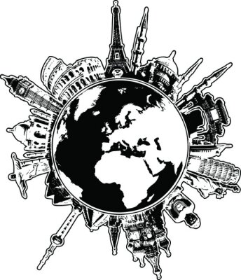 Londoner schwarzweißer Planet