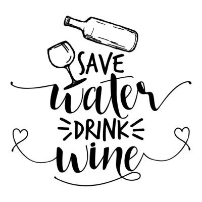 Sticker Lustige Aufschrift zum Thema Wein trinken