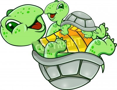 Sticker Lustige Schildkröte