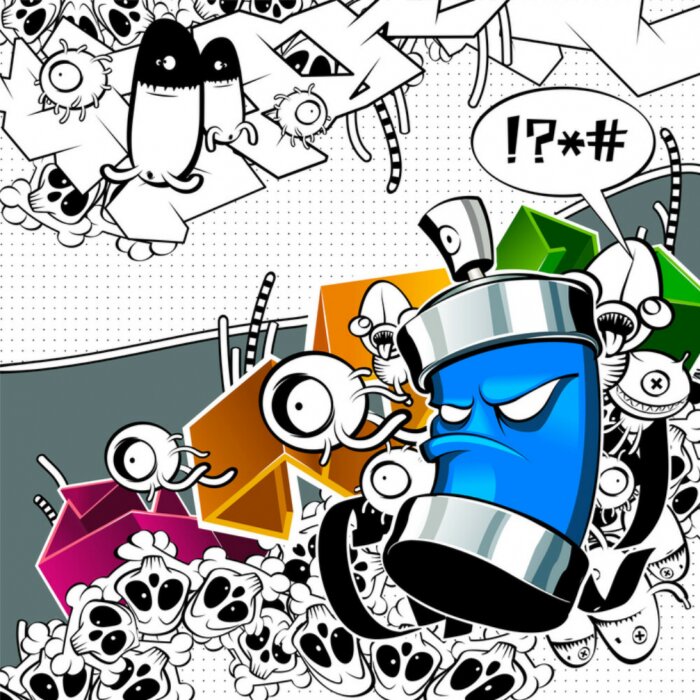 Sticker Lustige Street Art