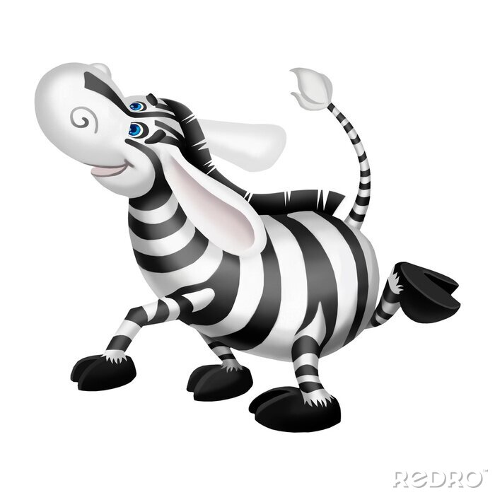 Sticker Lustiges tanzendes Zebra