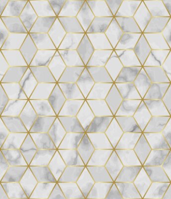 Sticker Luxury Marble Mosaic Star Tile Seamless Pattern