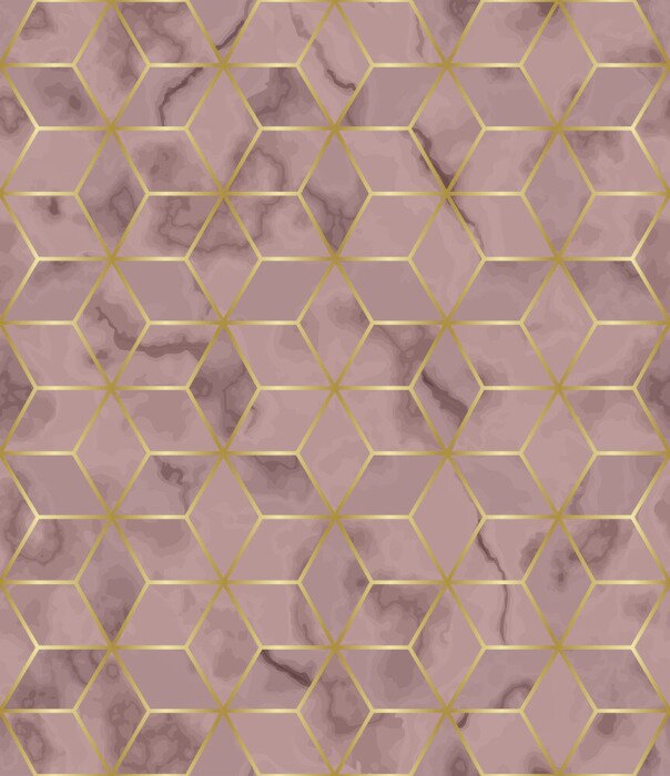 Sticker Luxury Marble Mosaic Star Tile Seamless Pattern
