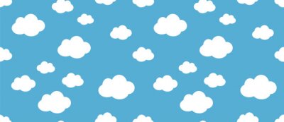 Sticker Märchenhafte Wolken auf blauem Hintergrund