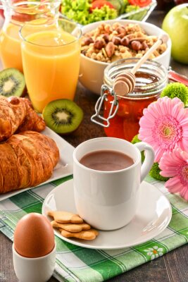 Sticker Mahlzeiten und Getränke Frühstück mit Kaffee