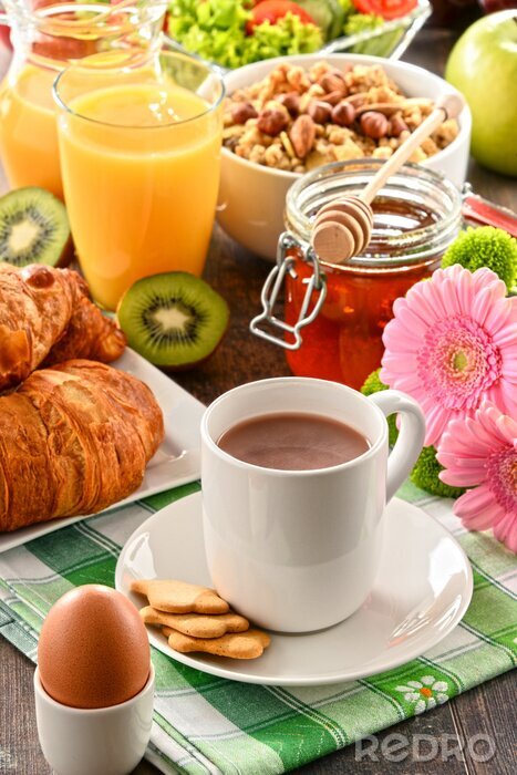 Sticker Mahlzeiten und Getränke Frühstück mit Kaffee