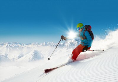 Sticker Man freerideer laufen bergab