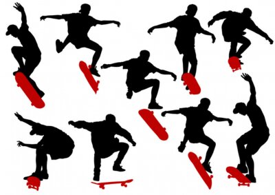 Sticker Mann auf Skateboards