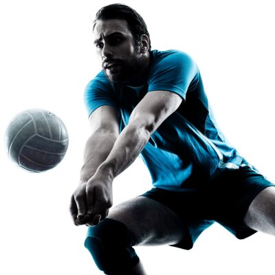 Sticker Mann volleyball silhouette