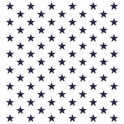 Sticker Marineblaue fünfzackige Sterne auf weißem Hintergrund