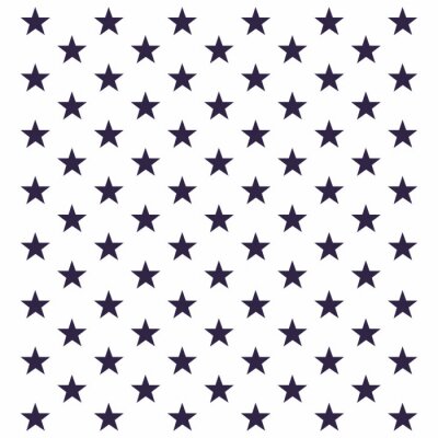 Sticker Marineblaue fünfzackige Sterne auf weißem Hintergrund