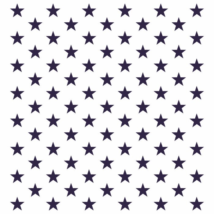 Sticker Marineblaue fünfzackige Sterne auf weißem Hintergrund