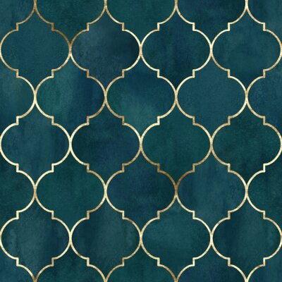 Marokkanisches dunkelblaues Muster