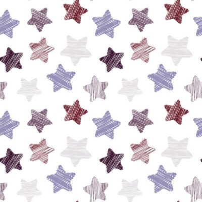 Sticker Mehrfarbige Sterne aus Strichen