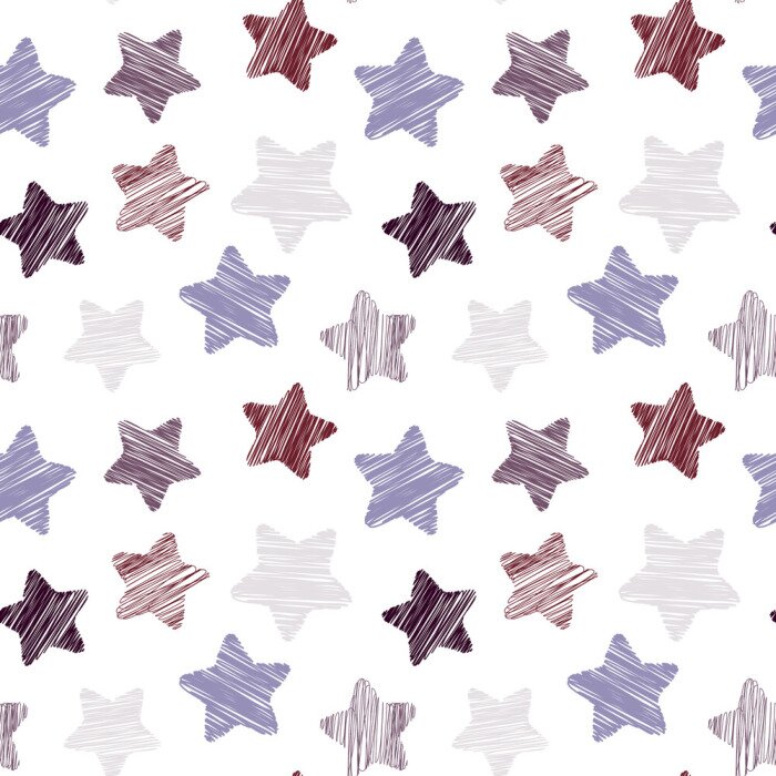 Sticker Mehrfarbige Sterne aus Strichen