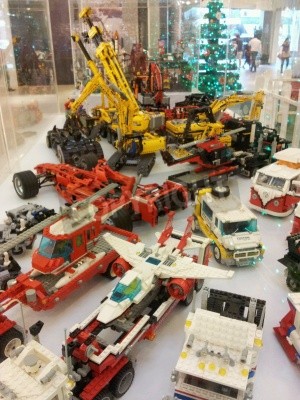 Sticker Mini-Modell Anzeige von LEGO, Lego-Ausstellung in Bangsar Village Mall gemacht