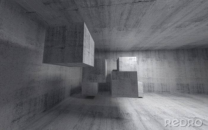 Sticker Minimalistische räumliche Komposition