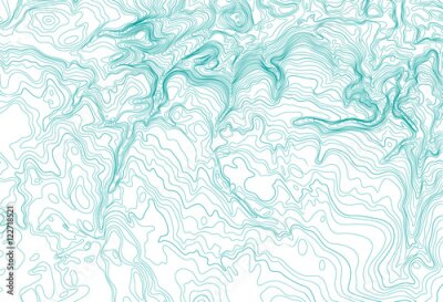 Sticker Minimalistische topografische Karte