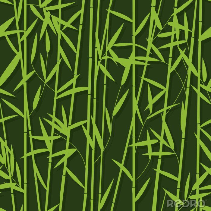 Sticker Minimalistischer Bambuswald