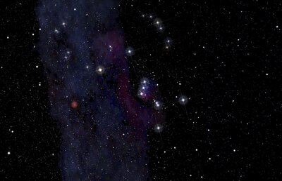 Mit der Anordnung der Sterne im Sternbild des Orion