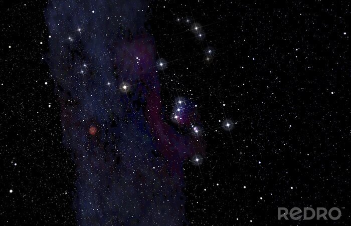 Sticker Mit der Anordnung der Sterne im Sternbild des Orion