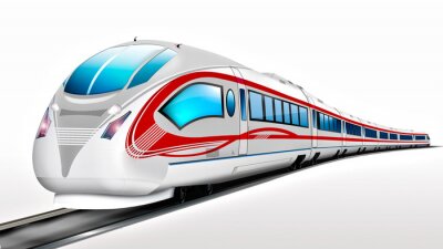 Sticker moderner Schnellzug, freigestellt