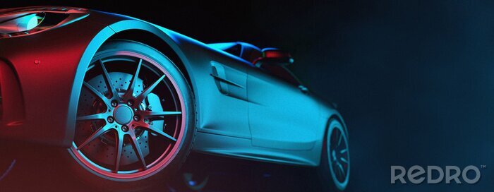 Sticker Modernes Auto von unten