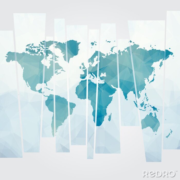 Sticker Modernes Konzept der Weltkarte