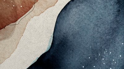 Sticker Modernes Muster mit Aquarellfarben gemalt