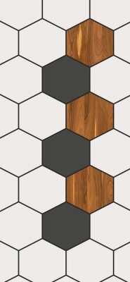 Sticker Modisches Muster mit Hexagonen