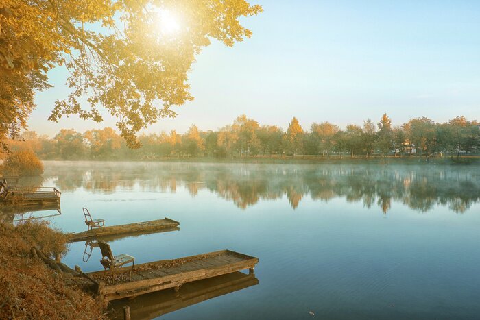 Sticker Morgen im Park