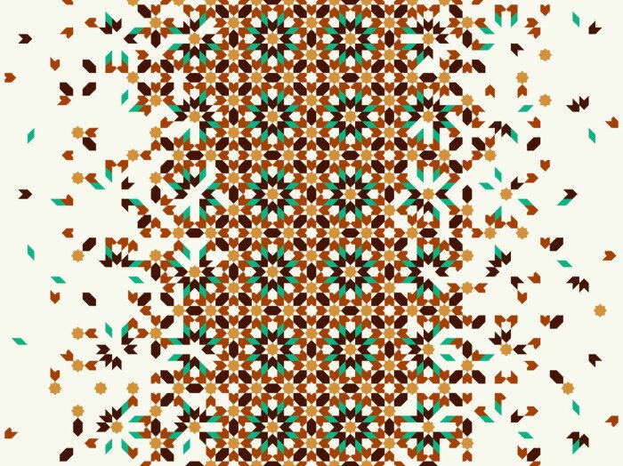 Sticker Morocco disintegration template