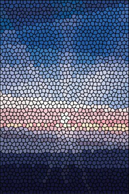 Mosaik abstrakte Meer oder Ozean Ufer