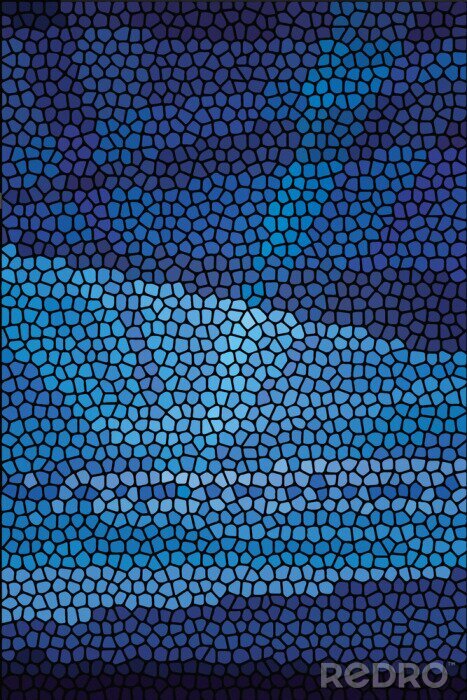 Sticker Mosaik abstrakte Meer oder Ozean Ufer