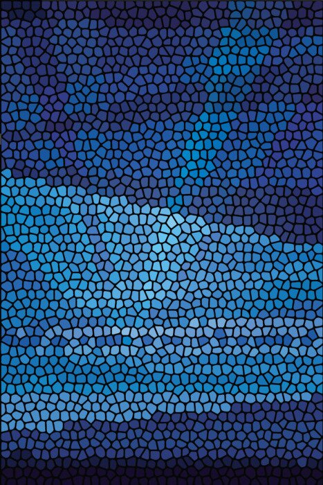 Sticker Mosaik abstrakte Meer oder Ozean Ufer