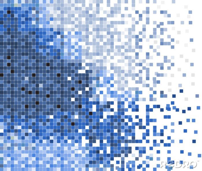 Sticker Mosaik von blauen Pixeln