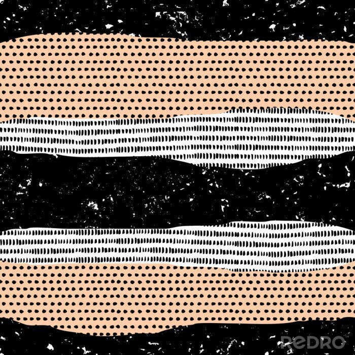 Sticker Motiv mit gemusterten Streifen