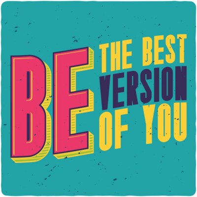 Sticker Motivationsplakat. Inspirierende Zitat Design.