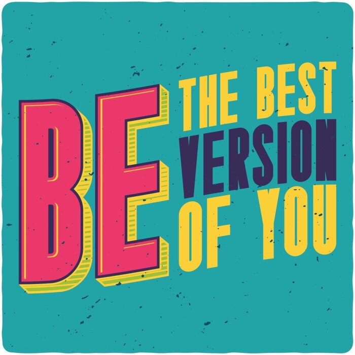 Sticker Motivationsplakat. Inspirierende Zitat Design.